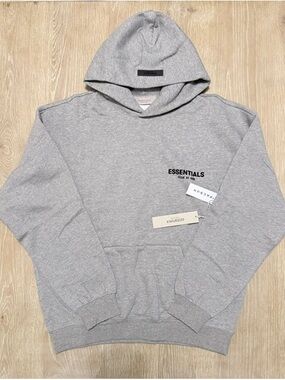 Essentials Men's Heather Gray Pullover Hoodie